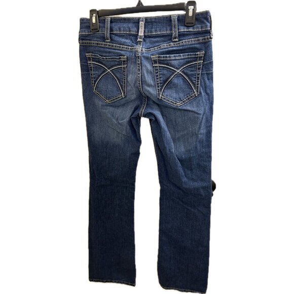 Ariat Jeans Womens 29 Blue Dark Wash Denim Bootcut Western Cowgirl R.E.A.L. - Picture 1 of 16